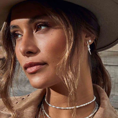 ChloBo Yellow Gold Plated Pearl Choker Necklace