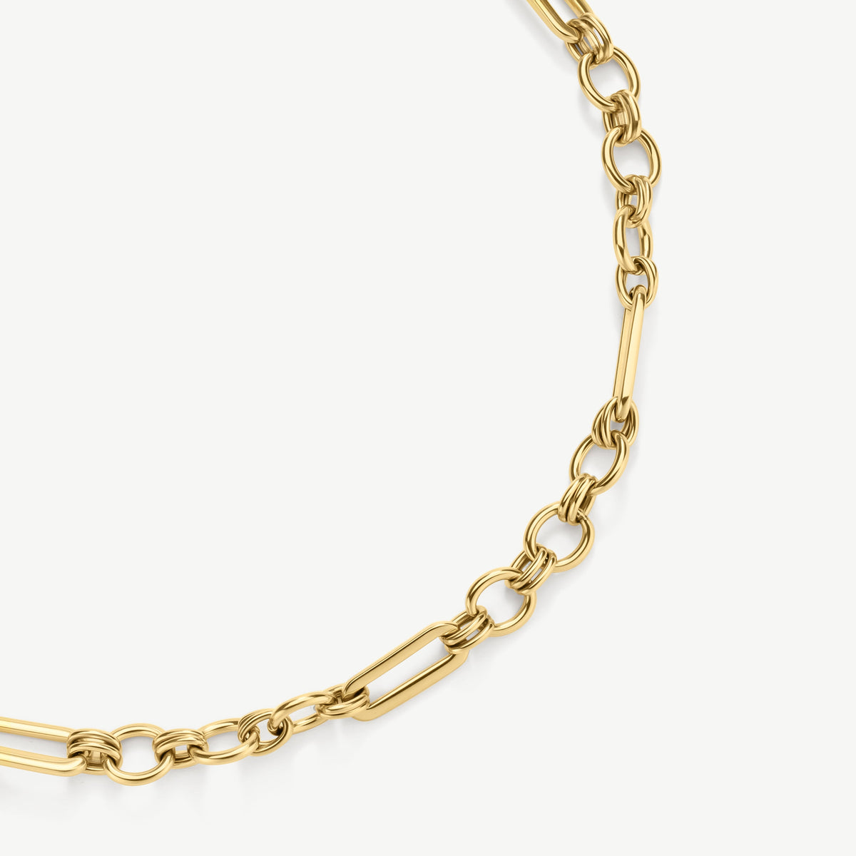 D.LOUISE Yellow Gold Plate Eternal Link Chain Necklace