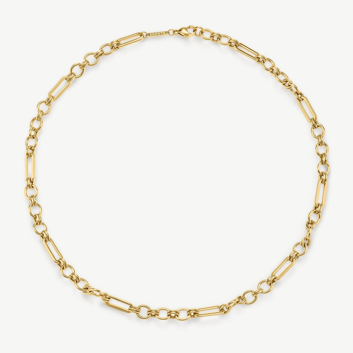 D.LOUISE Yellow Gold Plate Eternal Link Chain Necklace