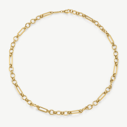 D.LOUISE Yellow Gold Plate Eternal Link Chain Necklace