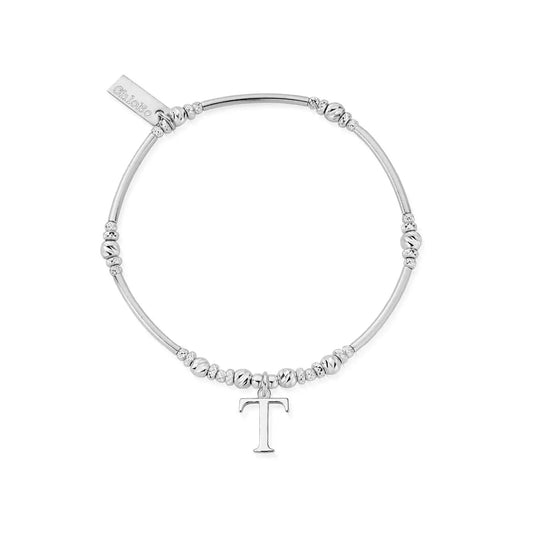 ChloBo Sterling Silver Plated Iconic Initial 'T' Bracelet