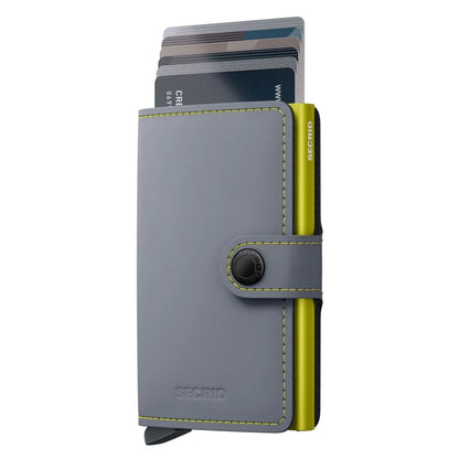 SECRID Matte Grey & Lime Mini Wallet