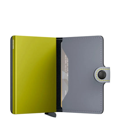 SECRID Matte Grey & Lime Mini Wallet