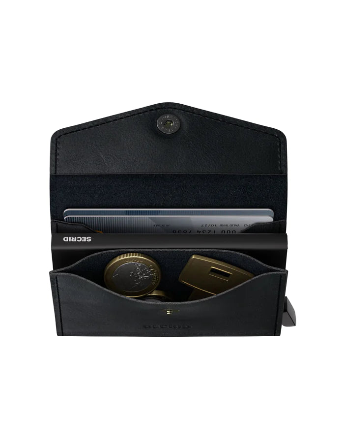 SECRID Vintage Black Envelope Wallet