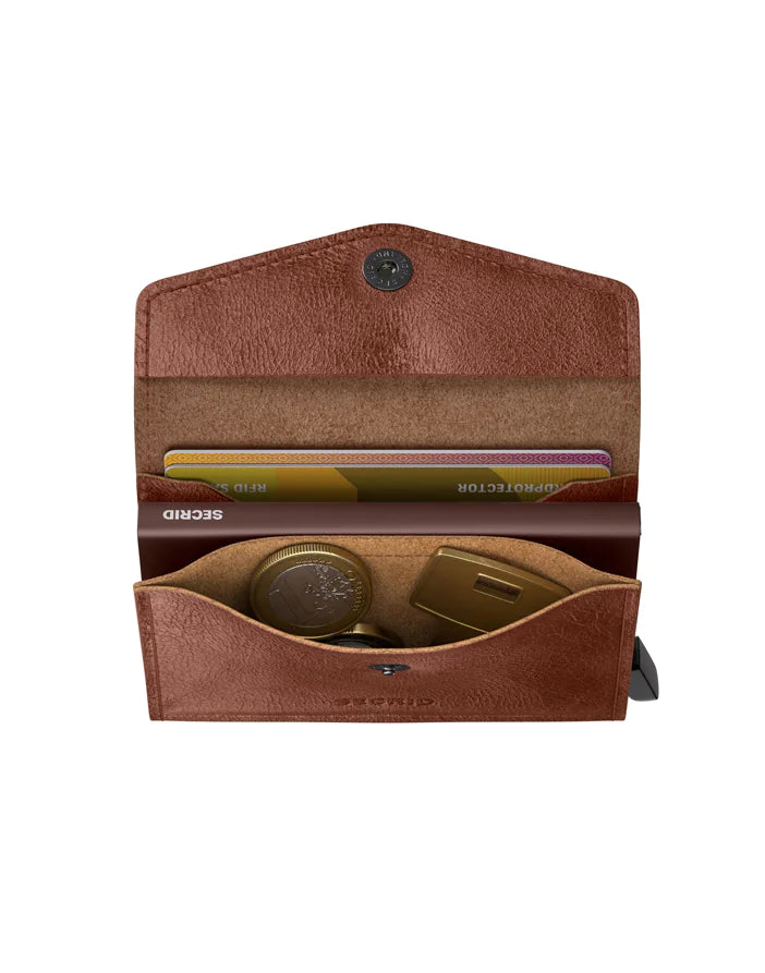 SECRID Vintage Cognac Envelope Wallet