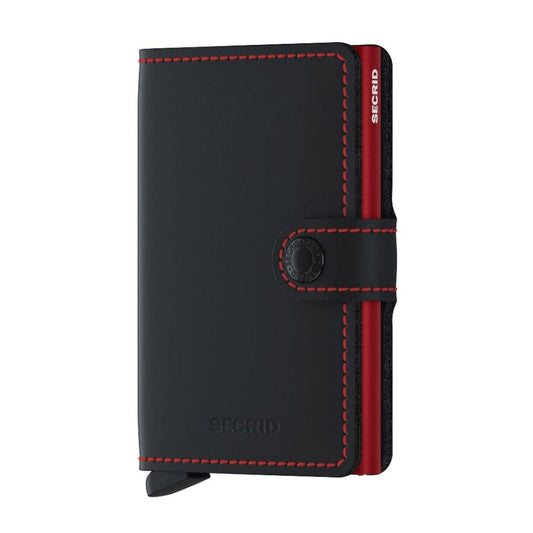 SECRID Mini Wallet Black & Red