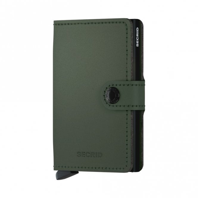 SECRID Matte Green & Black Mini Wallet