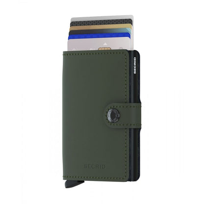 SECRID Matte Green & Black Mini Wallet