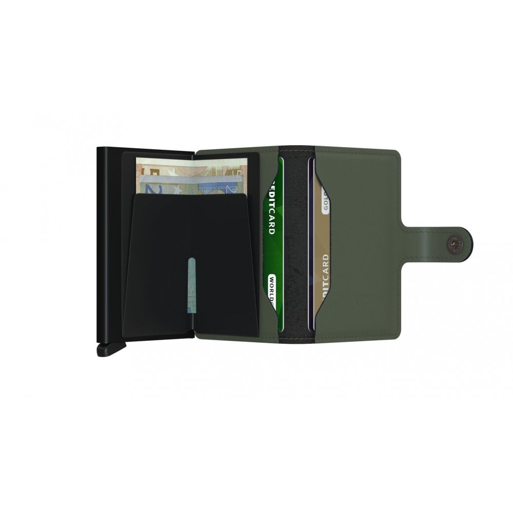 SECRID Matte Green & Black Mini Wallet