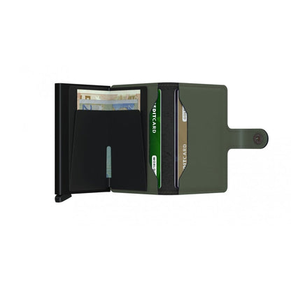 SECRID Matte Green & Black Mini Wallet