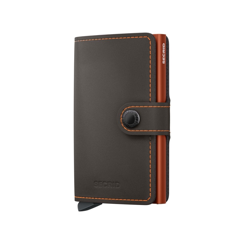SECRID Matte Truffle & Orange Mini Wallet
