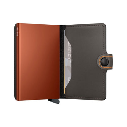 SECRID Matte Truffle & Orange Mini Wallet