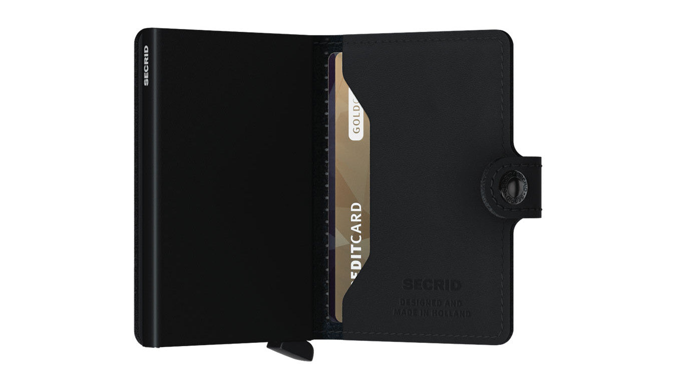 SECRID Perforated Black & Red Mini Wallet