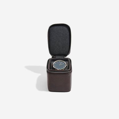 Stackers Mens Brown Zipped Travel Watch Box