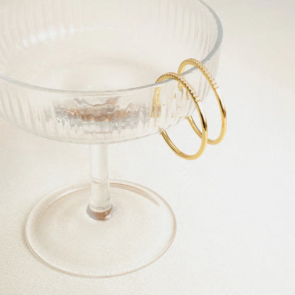 Ania Haie Gold Plated CZ Pavé Hoop Earrings