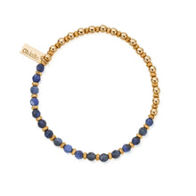 Load image into Gallery viewer, ChloBo Yellow Gold Plated Story Of The Moon Sodalite Bracelet