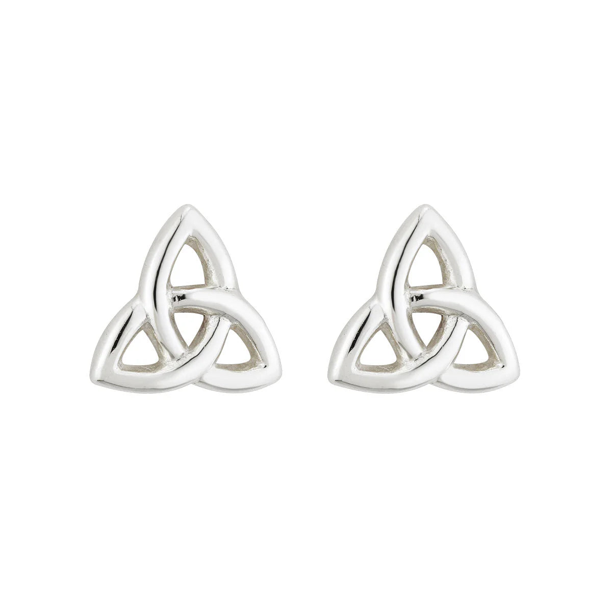 Sterling Silver Tiny Trinity Knot Stud Earrings