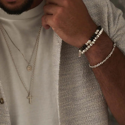 ChloBo MAN Sterling Silver Anchor Chain Bracelet