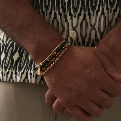 ChloBo MAN Gold Plated Anchor Chain Bracelet