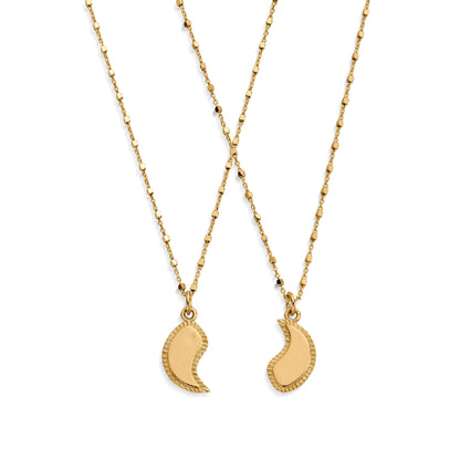 ChloBo 18ct Gold Plated Personalising 'We Go Together' Set of 2 Necklace's