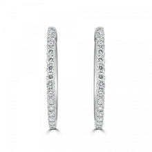 Load image into Gallery viewer, 18ct White Gold Diamond Hoop 20mm Earrings, 0.49ct