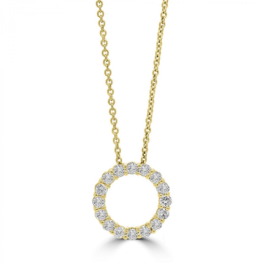 9ct Yellow Gold Circle of Life Diamond Pendent, 0.54ct