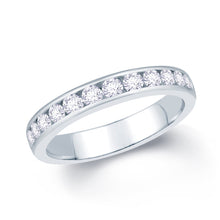 Load image into Gallery viewer, Platinum 0.65ct Round Channel Set Diamond Ring