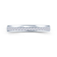 Load image into Gallery viewer, 18ct White Gold 0.30ct Princess Cut Offset 3mm Diamond Ring