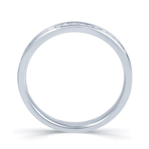 18ct White Gold 0.30ct Princess Cut Offset 3mm Diamond Ring