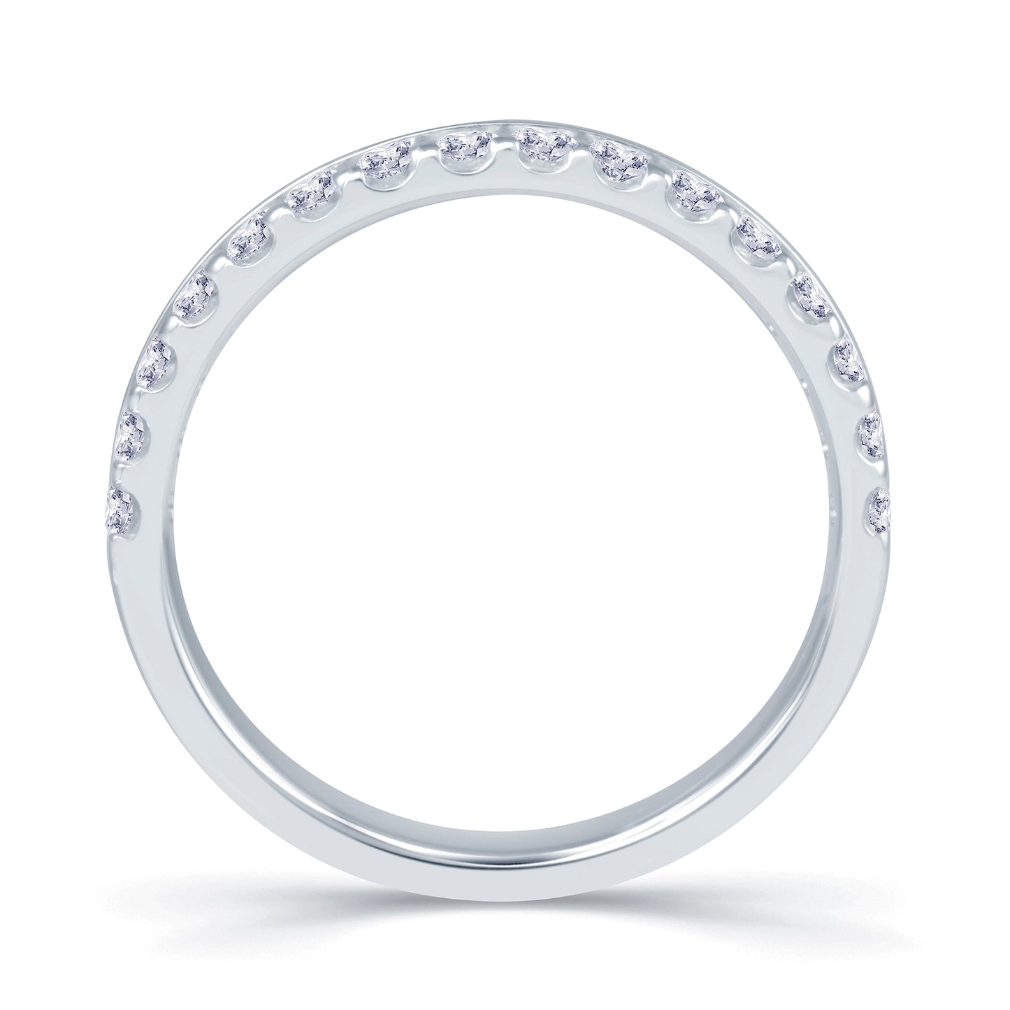 Platinum 0.30ct Offset Claw 3.5mm Diamond Ring