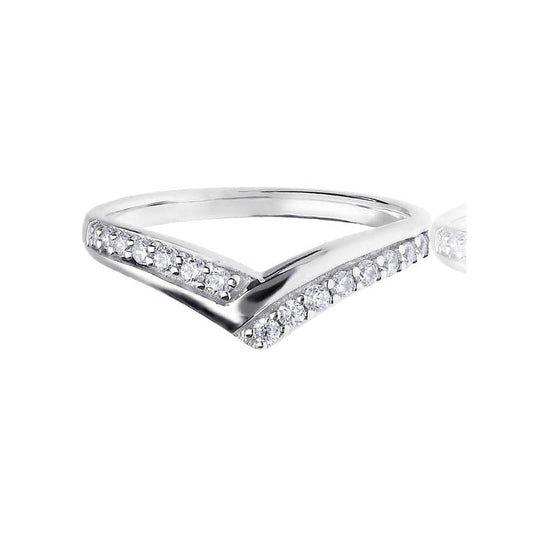 Platinum 0.25ct Wishbone Claw Set Diamond Ring