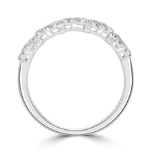 Load image into Gallery viewer, 18ct White Gold Five Stone Brilliant Round &amp; Halo Diamond Ring 0.70ct