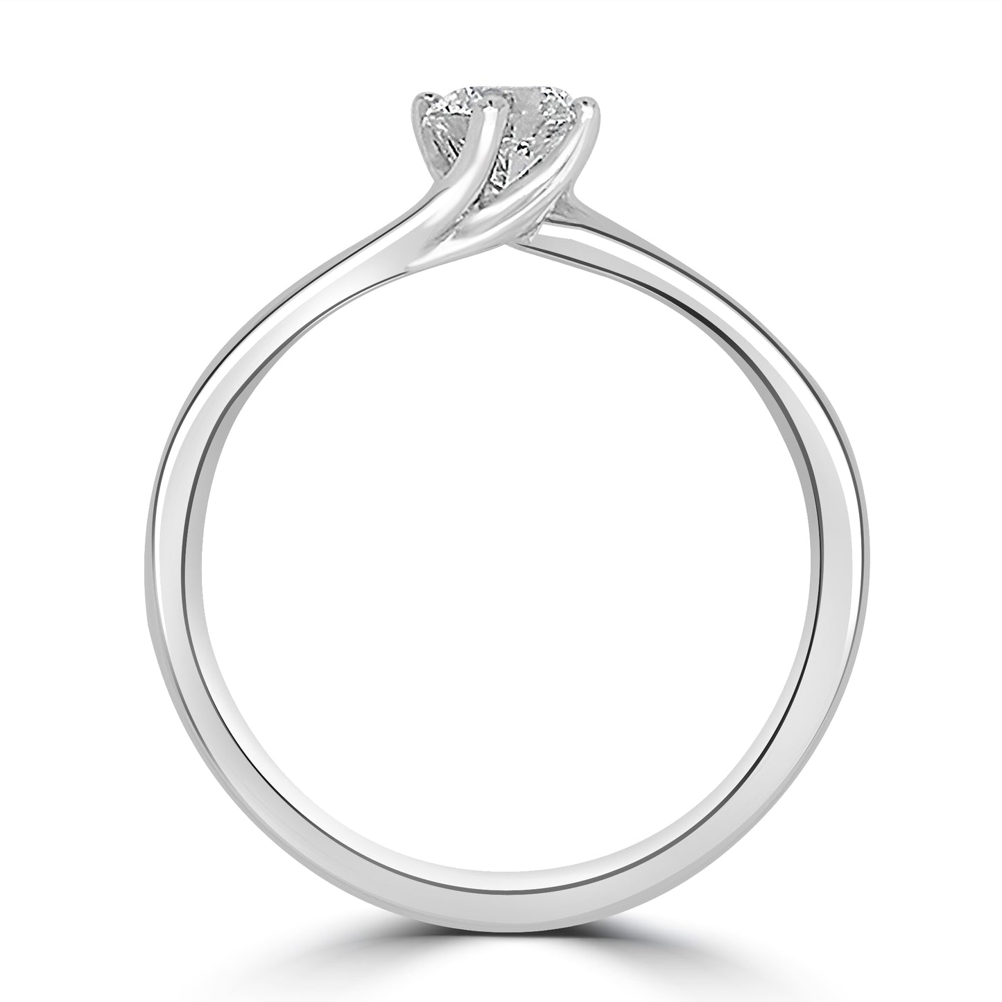 Platinum Solitaire Brilliant Round Diamond Ring 0.30ct