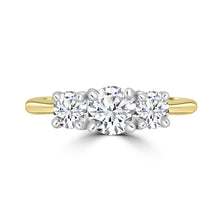 Load image into Gallery viewer, 18ct Yellow Gold Brilliant Round Three Stone Diamond Ring, 1.00ct