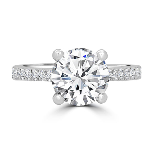 Lab Grown Diamond Brilliant Round Solitaire & Shoulder set Band 2.25ct Media 1 of 3