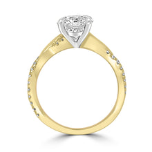 Load image into Gallery viewer, Laboratory Grown Diamond Twist Brilliant Round &amp; Shoulder Set 18ct Yellow Gold Band 1.87ct