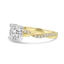 Load image into Gallery viewer, Laboratory Grown Diamond Twist Brilliant Round &amp; Shoulder Set 18ct Yellow Gold Band 1.87ct