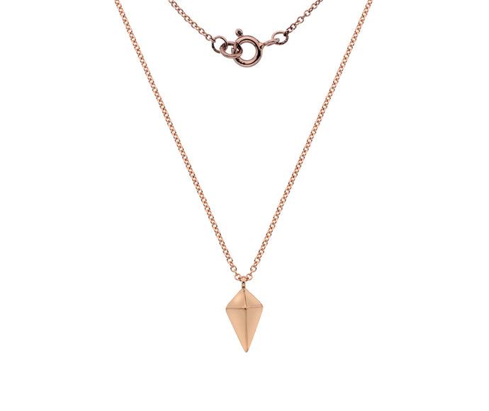 9ct Rose Gold Fine Chain Kite Necklace