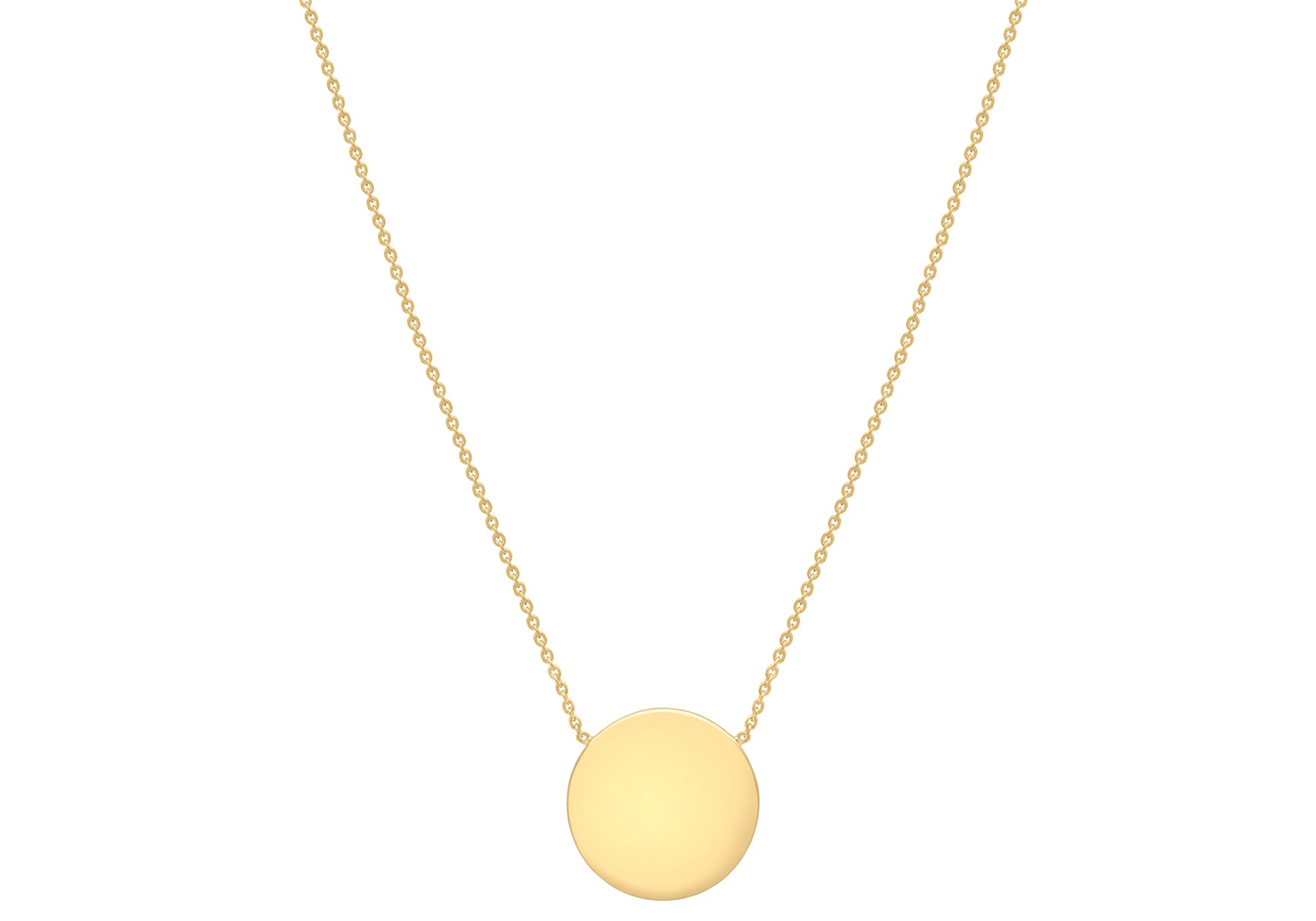 Personalised 9ct Gold Message Disc Necklace | Posh Totty Designs