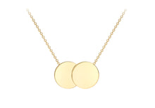 Load image into Gallery viewer, 9ct Yellow Gold Small Double Disc Necklace