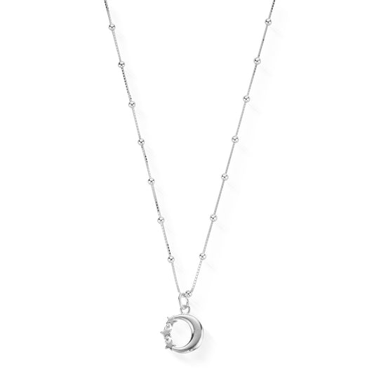 ChloBo Sterling Silver Moon and Star Pendant Necklace