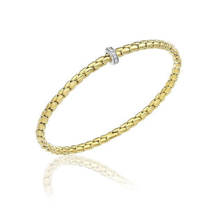 Chimento Stretch Spring 18ct Gold & Diamond Bracelet