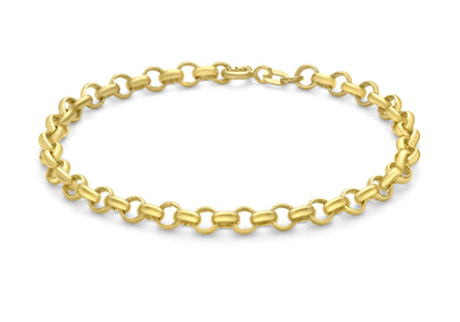 9ct Yellow Gold Round Belcher Chain Bracelet