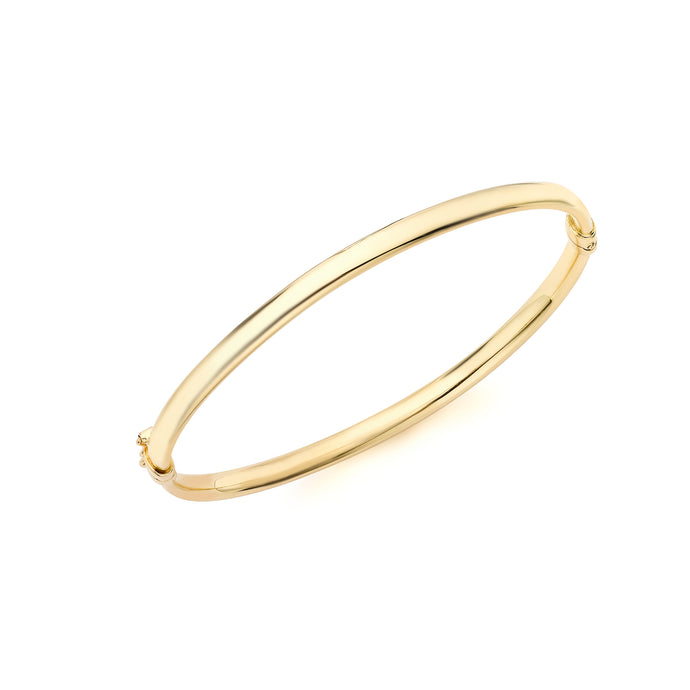 9ct Yellow Gold 4mm Domed Polished Bangle