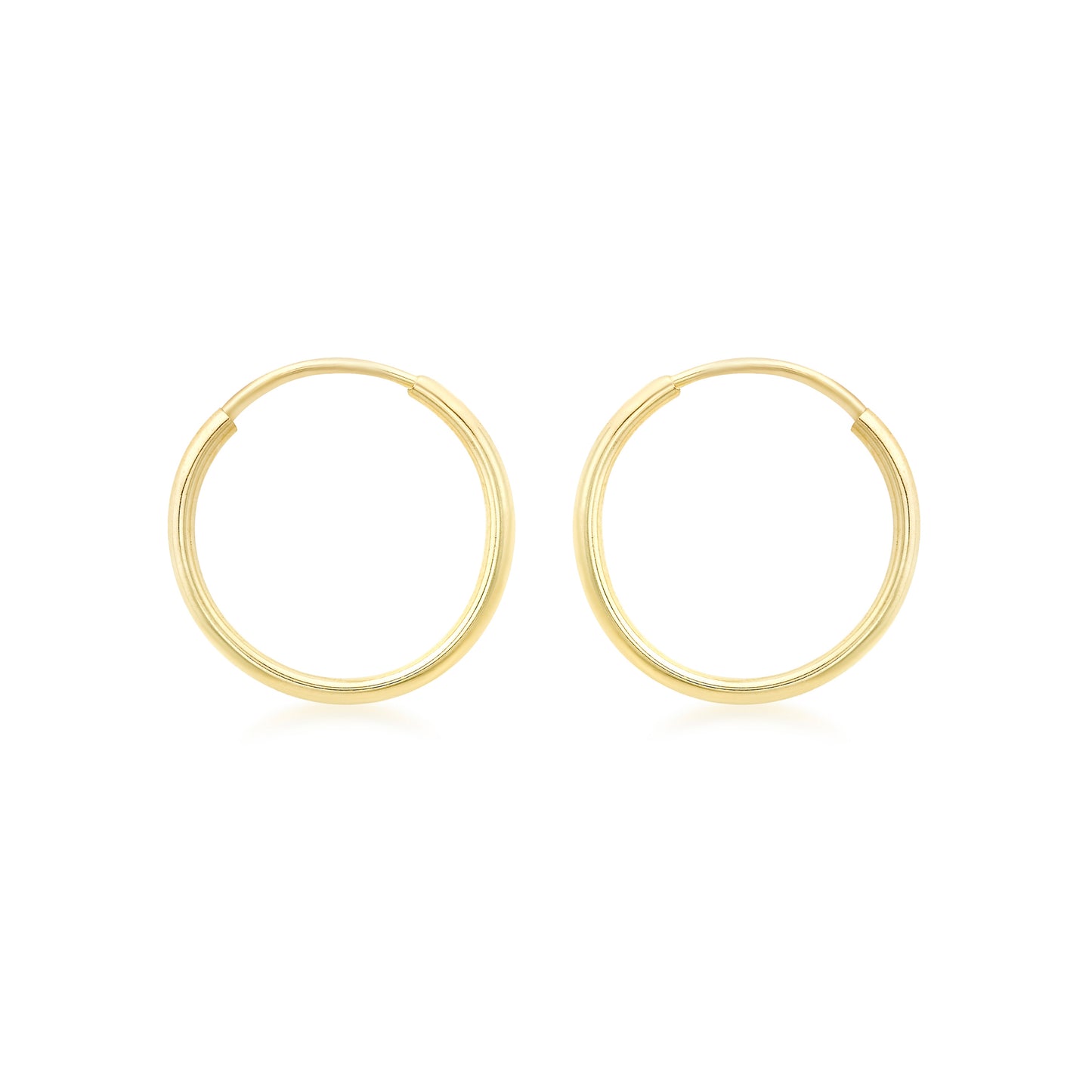 9ct Yellow Gold 18mm Sleeper Hoop Earrings