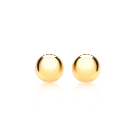 9ct Yellow Gold Classic 5mm Ball Earrings