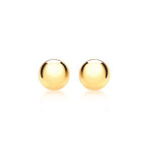9ct Yellow Gold Classic 5mm Ball Earrings