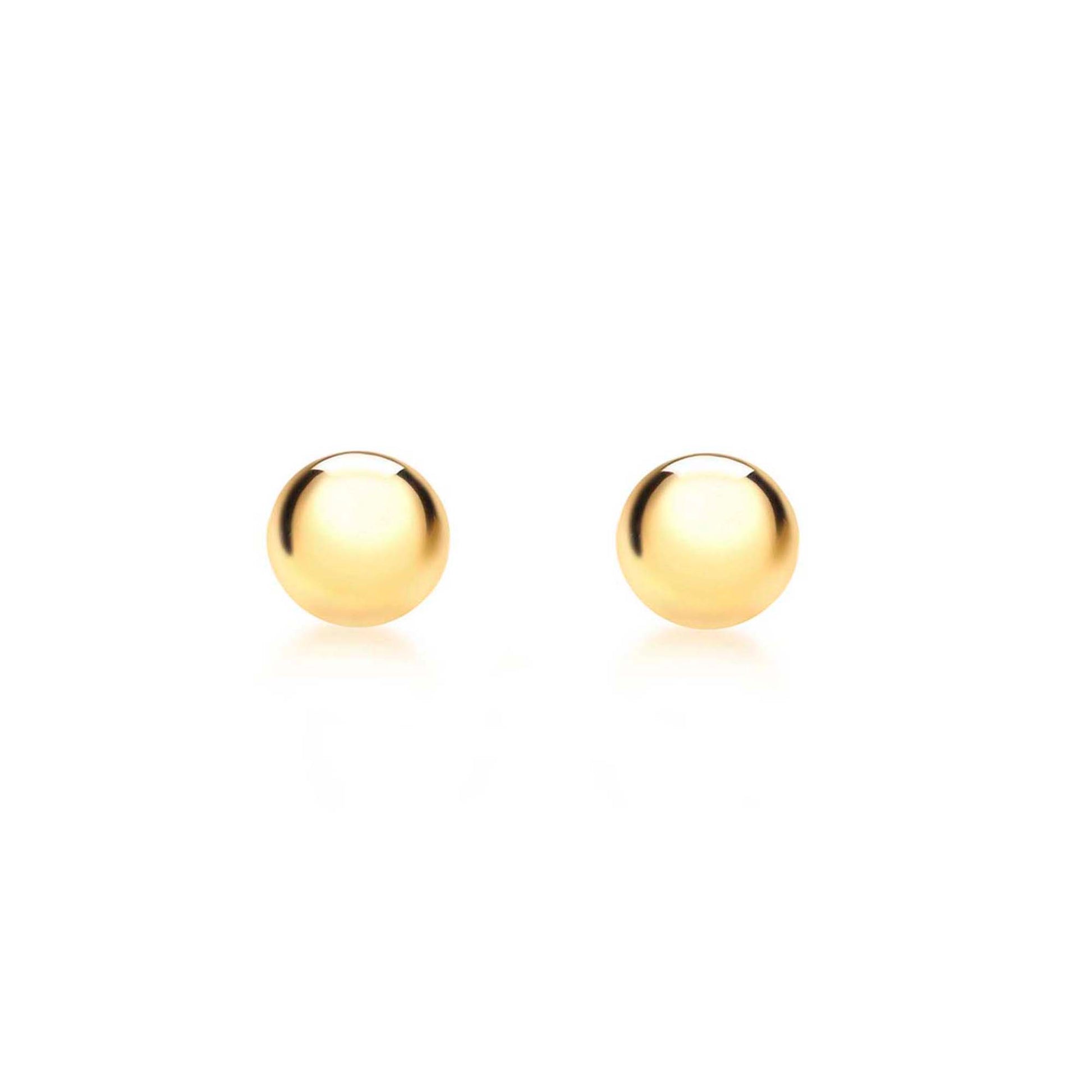 9ct Yellow Gold Classic 6mm Ball Earrings