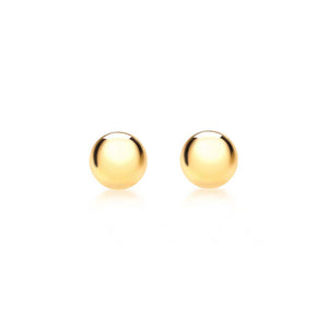 9ct Yellow Gold Classic 7mm Ball Earrings