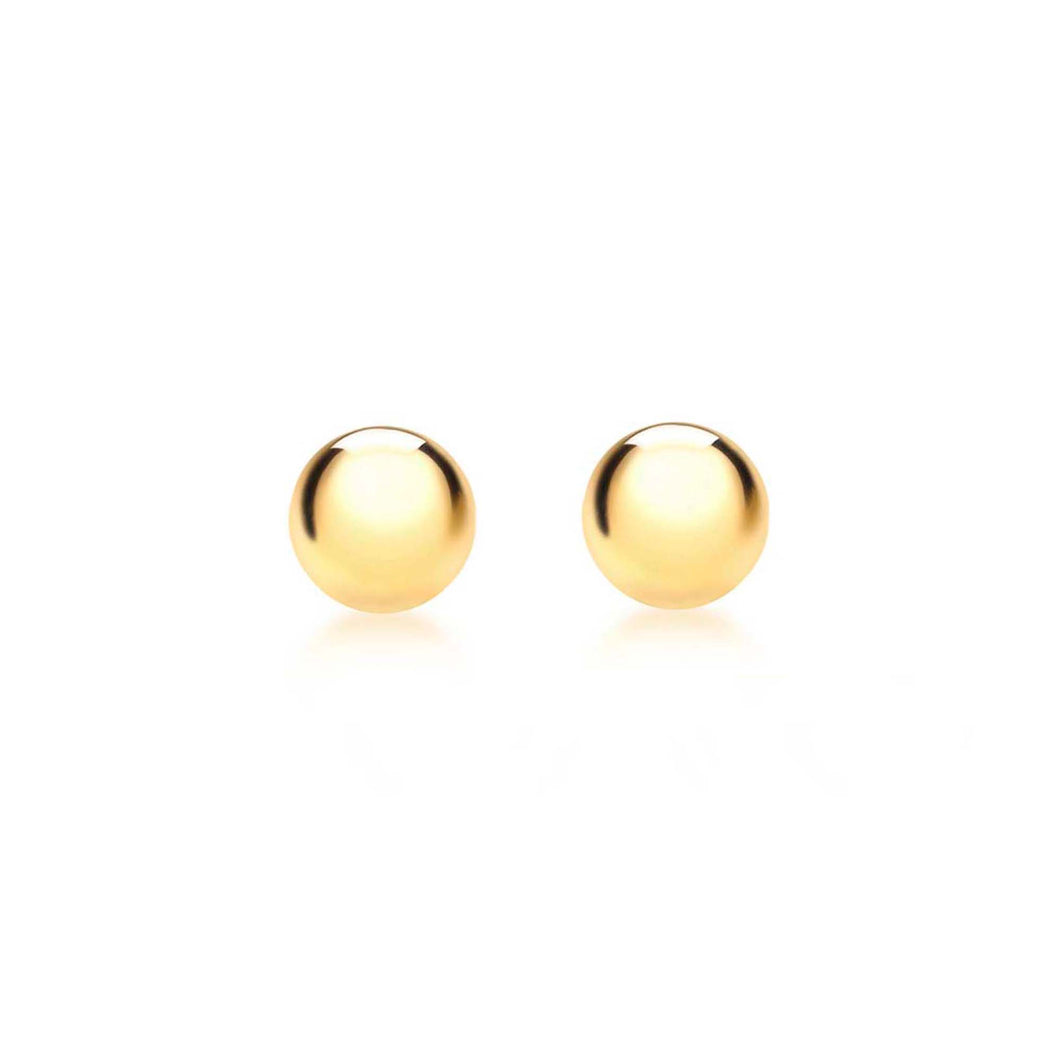 9ct Yellow Gold Classic 3mm Ball Earrings